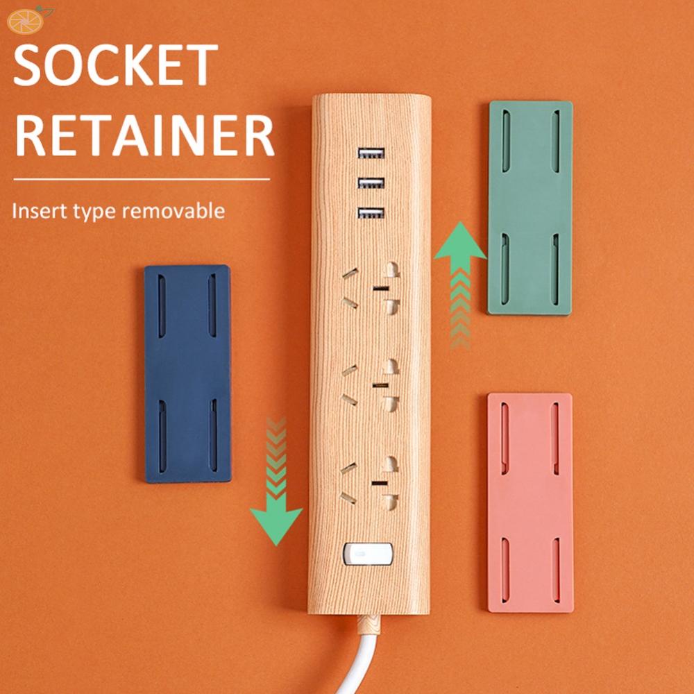 【VARSTR】Desktop 4*10 Cm ABS Adhesive Punch Blue Free Socket Holder Accessories