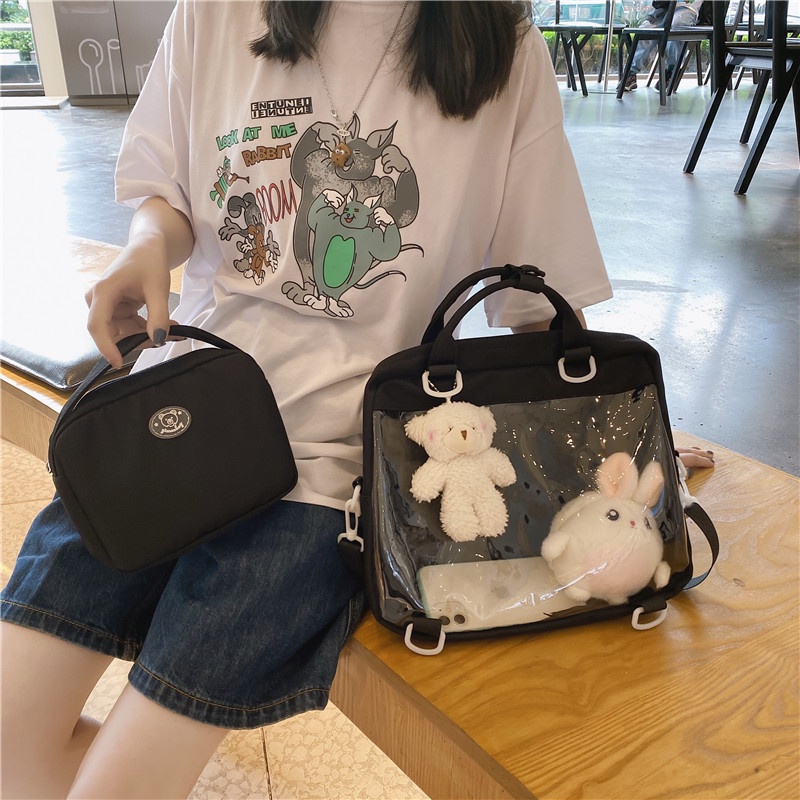 Kawaii Ba Lô Sử Dụng Có Túi Vệ Sinh Túi Ita Dễ Thương Trong Suốt Túi Đeo Ngang DIY Búp Bê Hiển Thị Túi Đeo Vai
