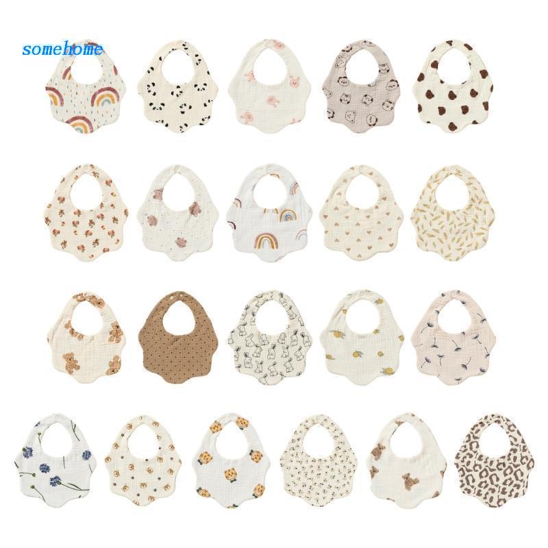 Yếm Ăn Cotton Thoải Mái In Họa Tiết Dễ Thương Tùy Chỉnh Tiện Dụng Cho Bé Sơ Sinh