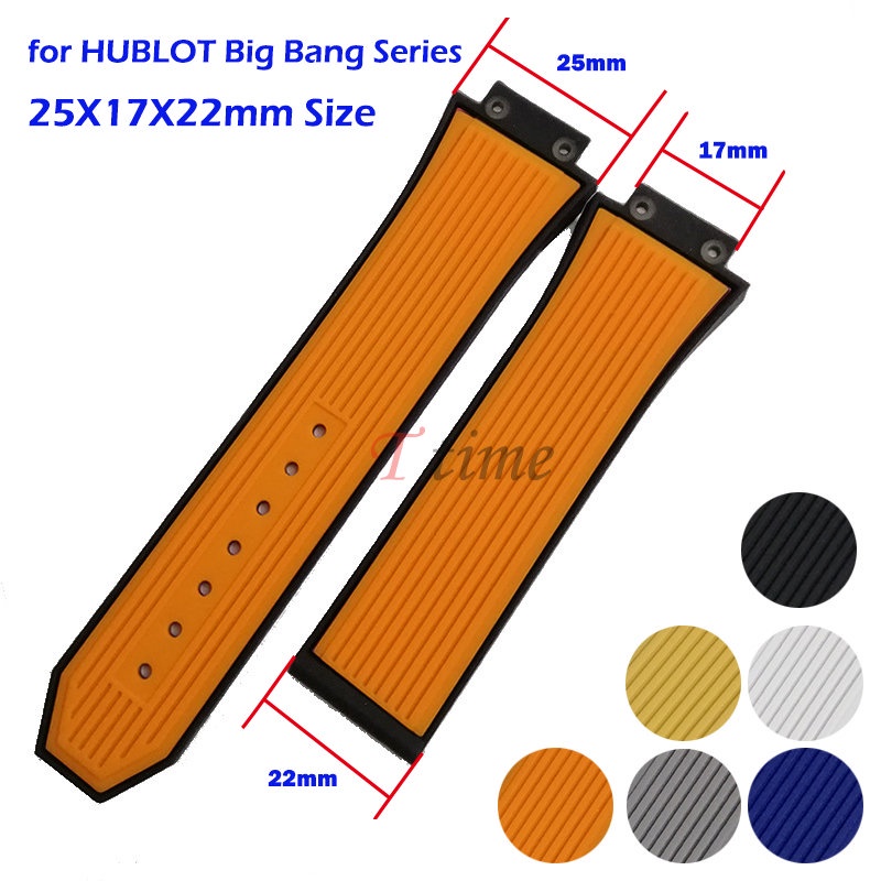Dây Đeo Cao Su 25X17mm 22mm 17Mm Cho Đồng Hồ Thể Thao HU Blt Big Bang 17Mm X 25Mm