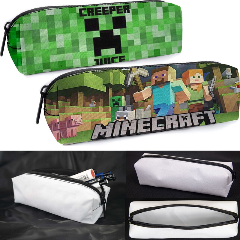 Túi Đựng Bút Chì / Tiền Xu 20 * 5.5 * 6cm In Hình Minecraft Dễ Thương