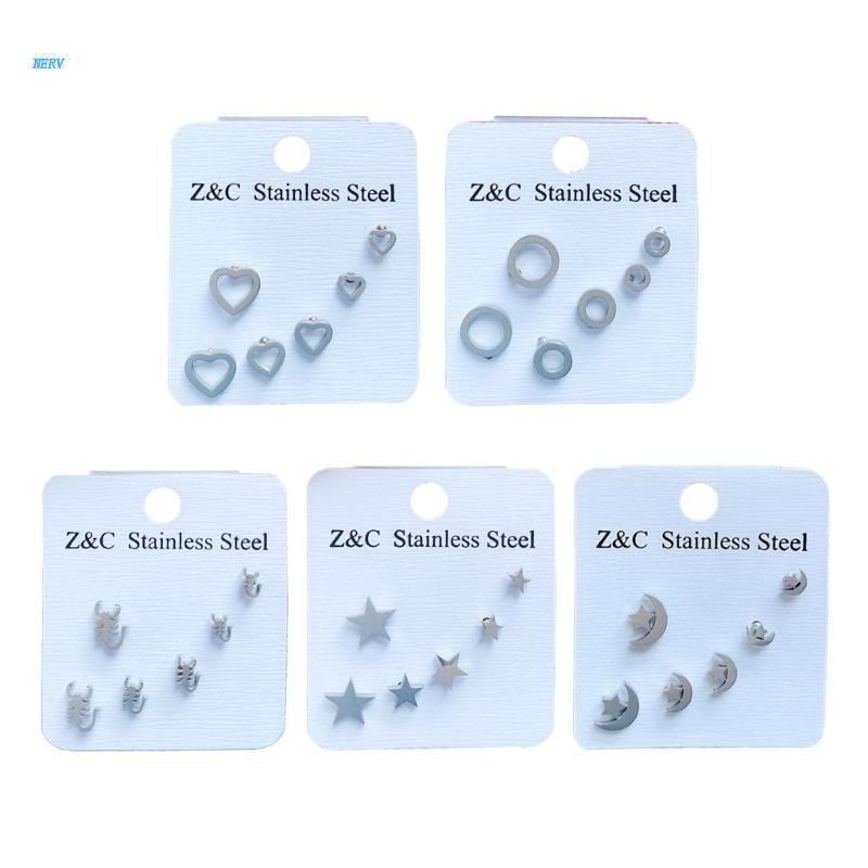 Bông Tai Thiết Kế Đơn Giản Phong Cách Punk Thời Trang Cho Nữ