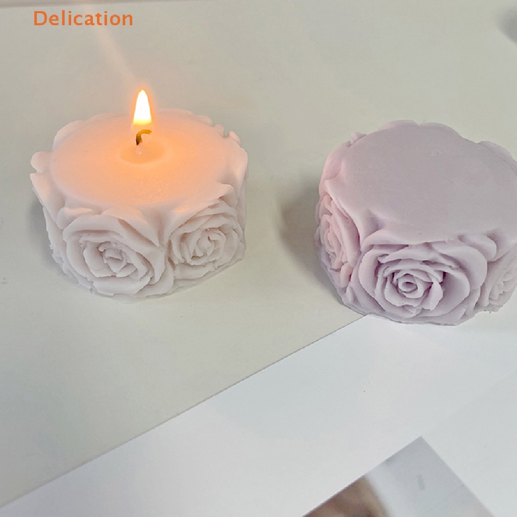 Khuôn Silicone Tạo Hình Hoa Hồng 3D Làm Xà Phòng Thủ Công DIY
