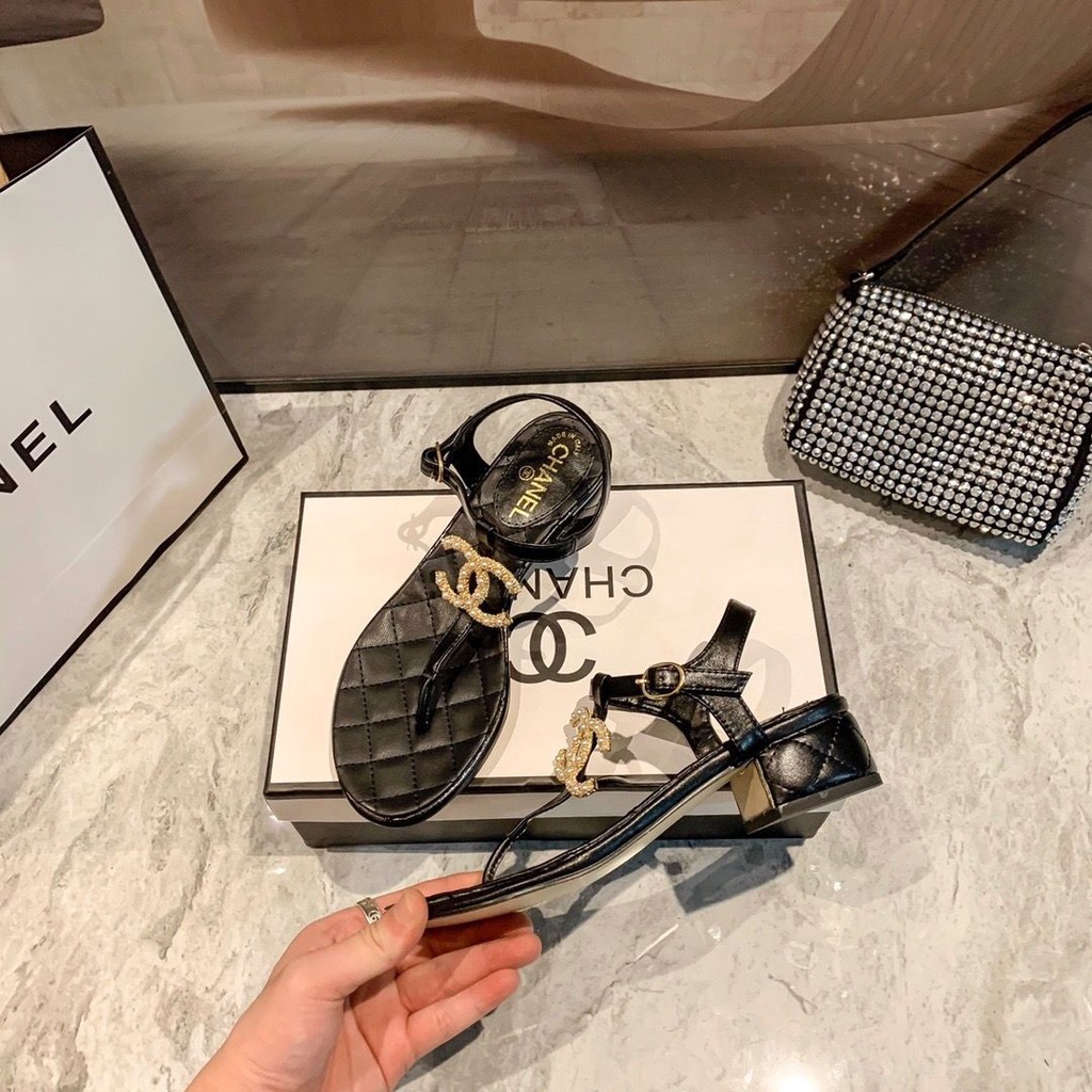 Chan* el_Hàng Có Sẵn! Giày Cao Gót Thiết Kế Mới Đế Dày Cao Cấp Thời Trang Mùa Hè Dành Cho Nữ