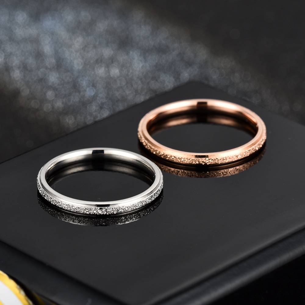 Nhẫn MAYEBE LAVEND bằng thép titan thiết kế đơn giản cá tính cho nam và nữ