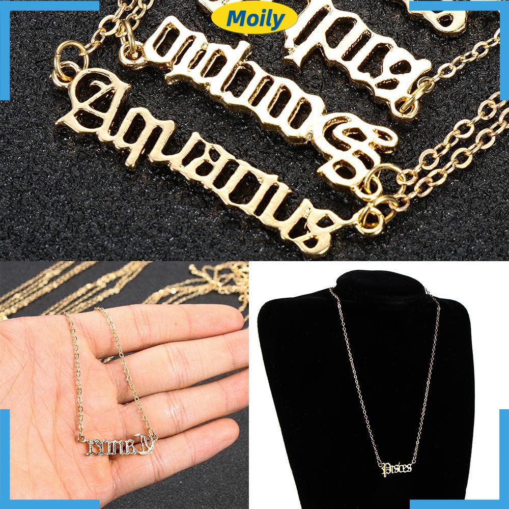 Dây chuyền hình Aquarius Leo Scorpio bằng hợp kim cổ điển cho nữ