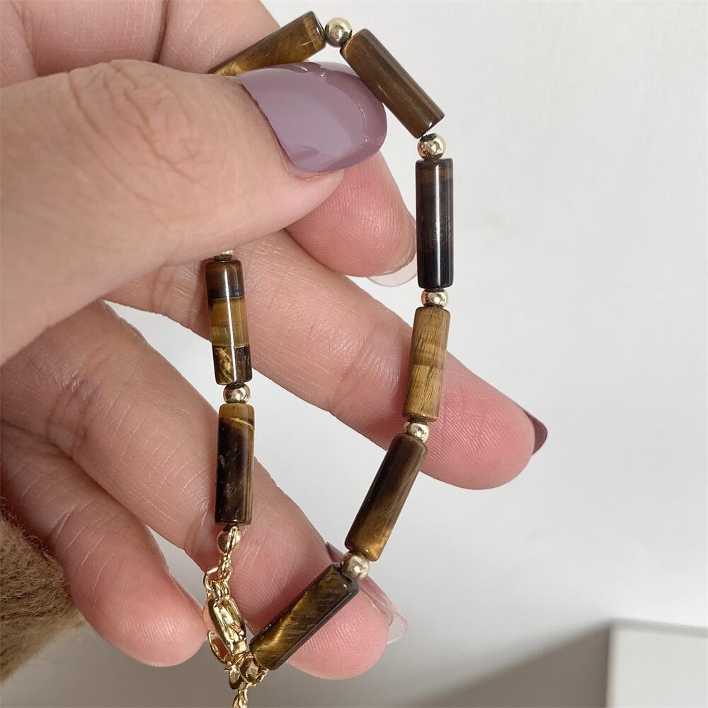 Vòng Tay Đá Nâu Tự Nhiên Đơn Giản Phong Cách Trung Hoa Dành Cho Nam Nữ