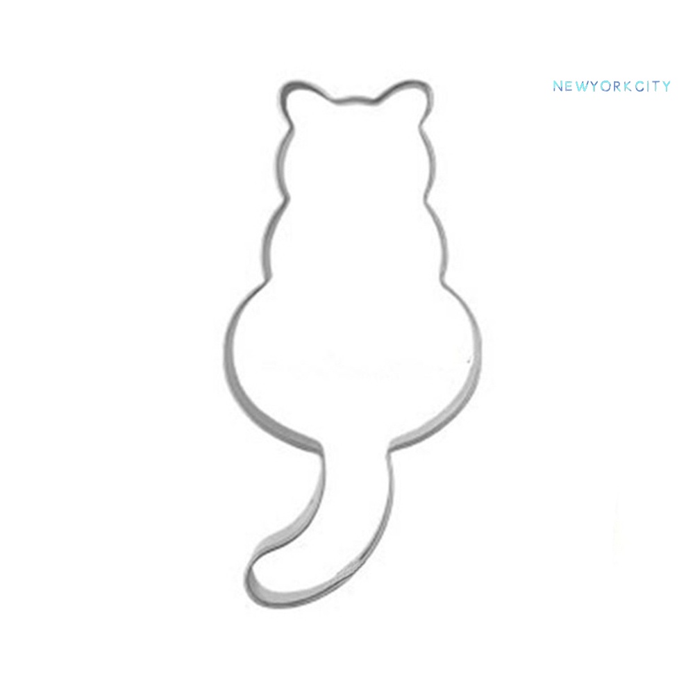 Khuôn Cắt Bánh Hình Mèo Bằng Thép Không Gỉ