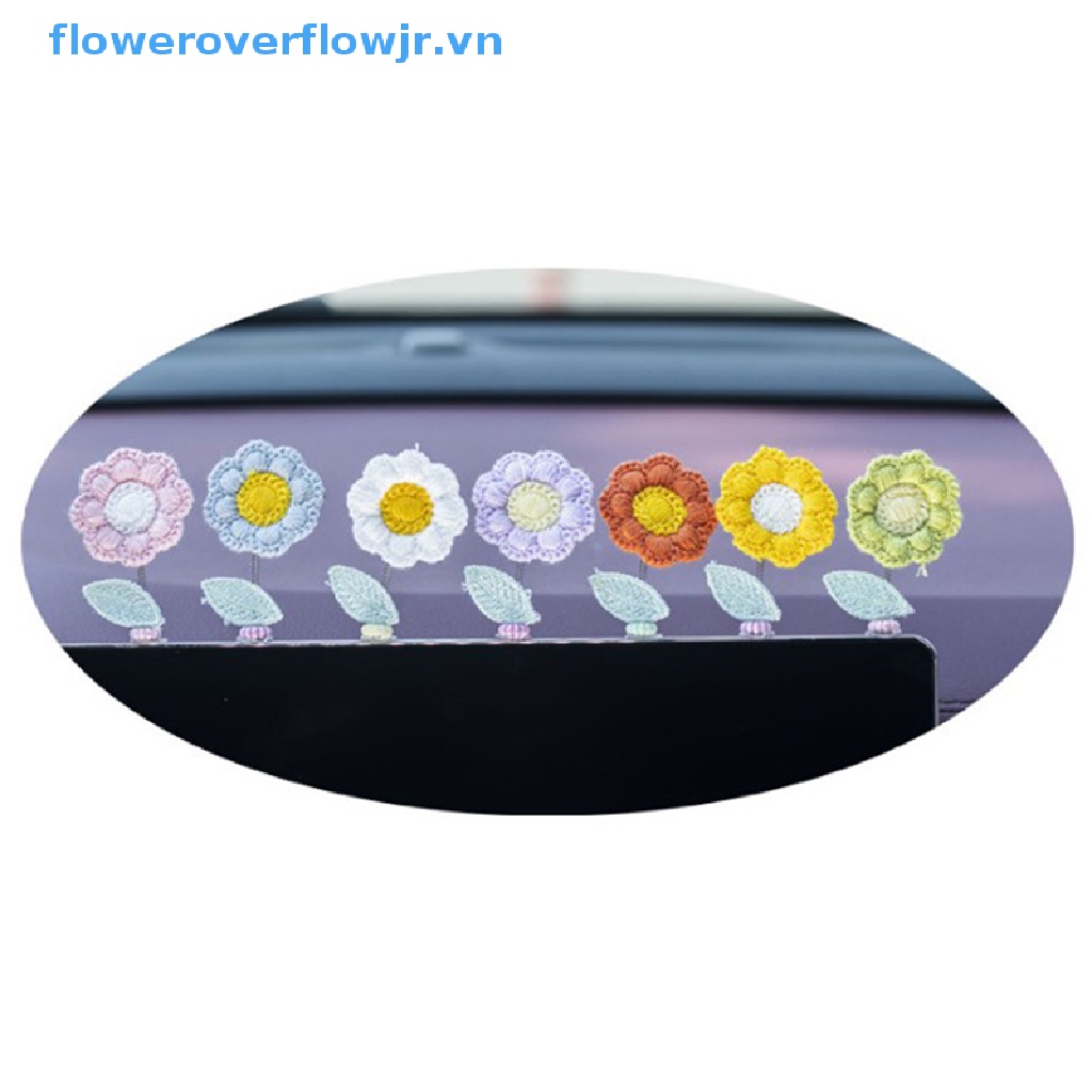 Hoa Lắc Đầu Mini Đan Móc Thủ Công Trang Trí Nội Thất Xe Hơi