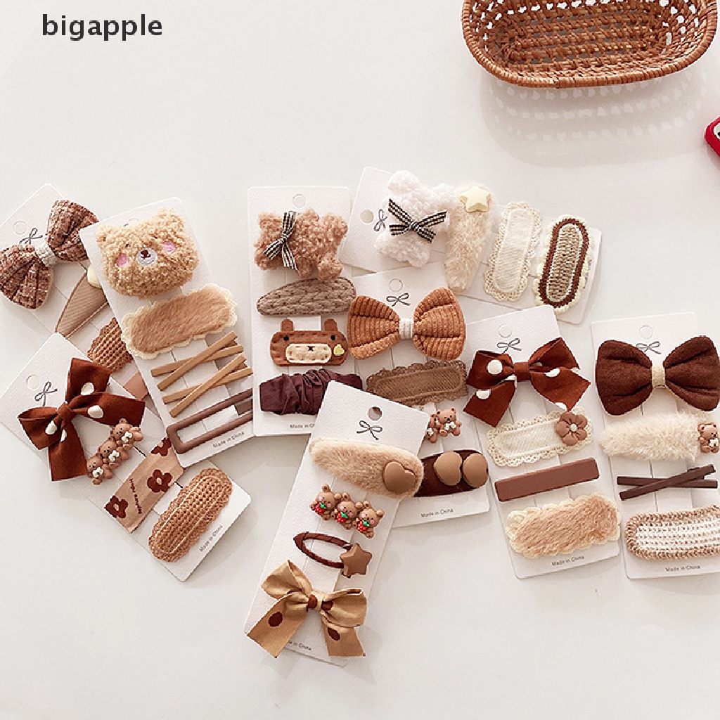 Kẹp Tóc Màu Cà Phê Ấm Áp Xinh Xắn Cho Bé Gái