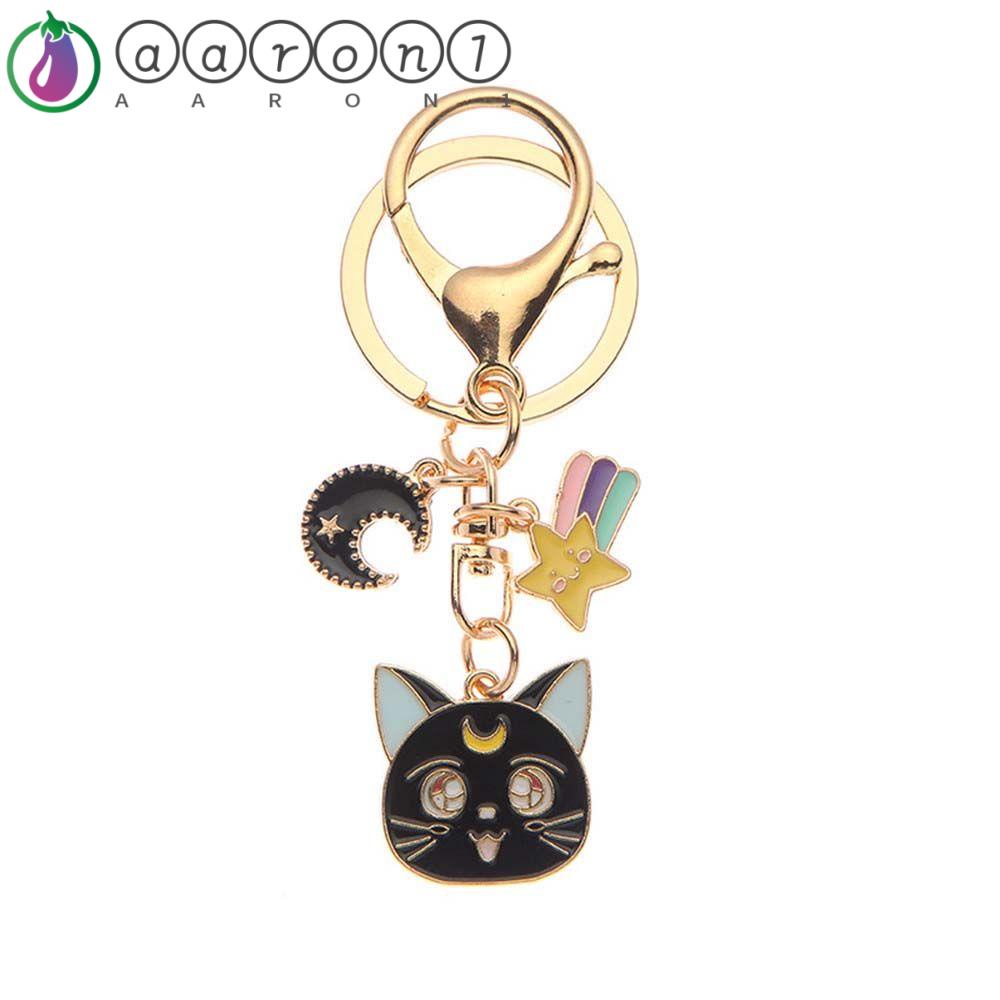 Aaron1 Móc Khóa Hình Mèo Con Thủy Thủ Mặt Trăng Nhiều Màu Sắc Trang Trí Nội Thất Xe Hơi Túi Xách