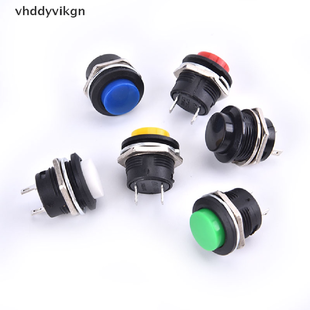 Công Tắc Nhấn Đèn LED 16mm 12V-24V Bằng Kim Loại Chống Thấm Nước Cho Xe Hơi