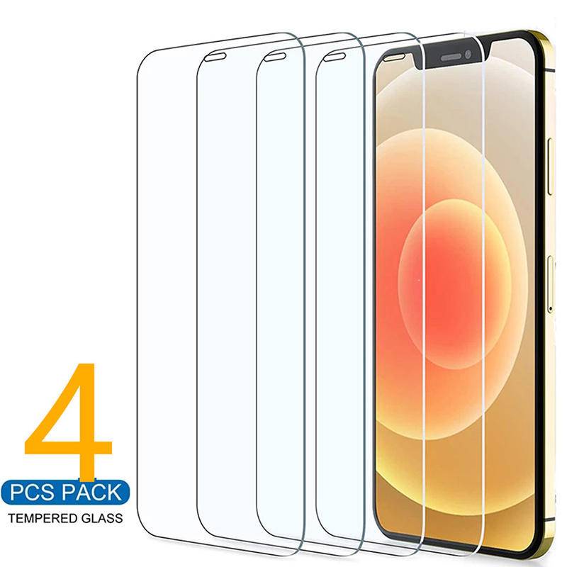 Set 4 Kính Cường Lực Bảo Vệ Màn Hình Điện Thoại iPhone 14 13 12 11 Pro MAX Plus Mini X XS MAX XR 7 8 6 6S Plus SE 2022 2020