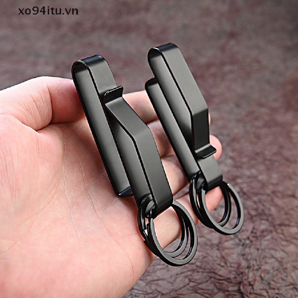 XOITU Stainless Steel Waist Hanging Car Key Buckle Key Clip Belt Buckle Outdoor Buckle Keychain VN