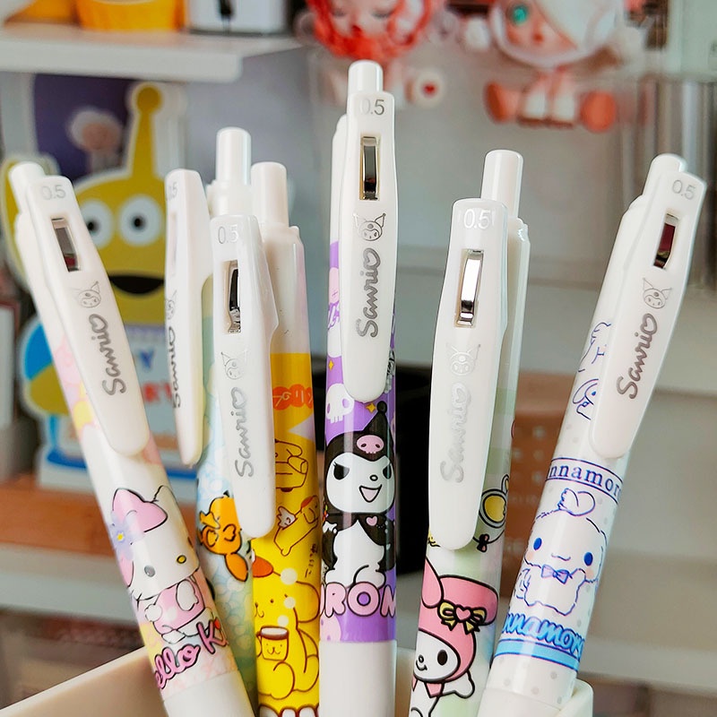 Bút Bi Trong Suốt Dạng Nhấn Họa Tiết Hoạt Hình Dễ Thương Cho Học Sinh