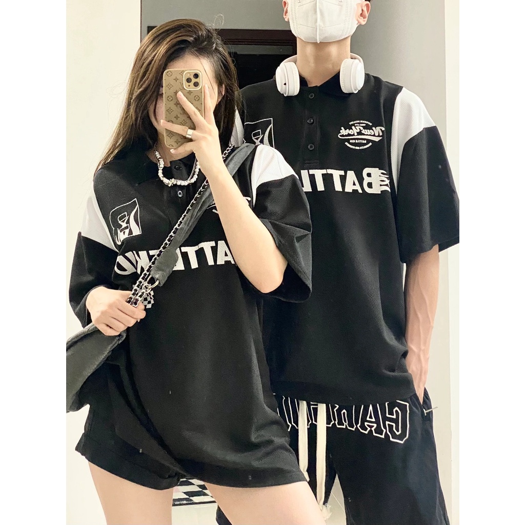 Áo Thun polo Ngắn Tay Form Rộng Phong Cách Năng Động Trẻ Trung Dành Cho Nữ