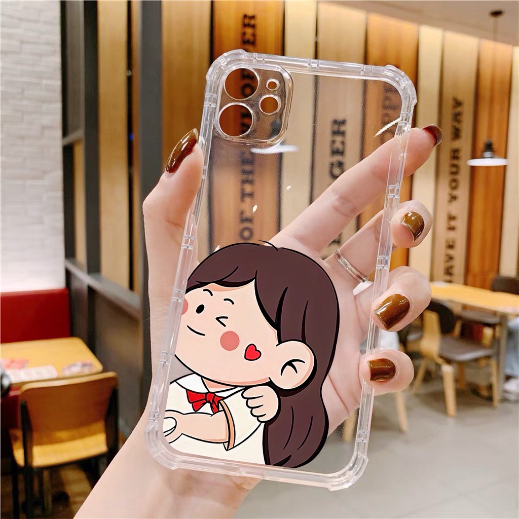 Ốp lưng iphone cặp đôi Học Sinh Thơm Má dẻo case 14plus 14 pro max 13 12 promax 11 mini 6 6s 7 8 plus x xr xs Se