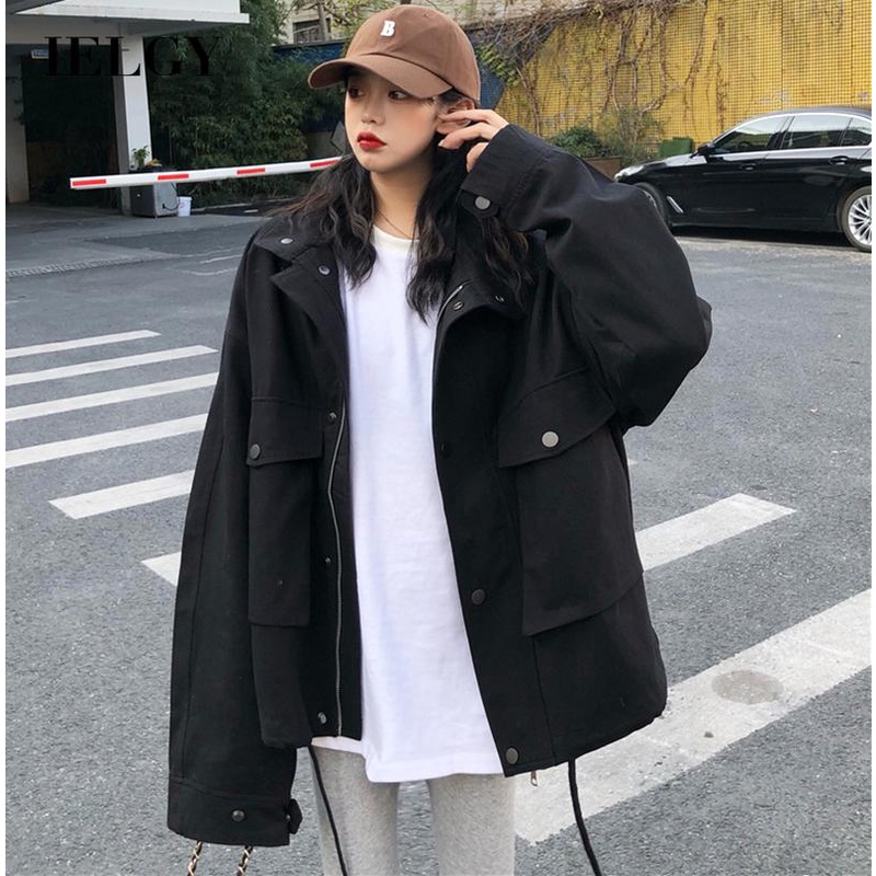 IELGY  Áo Khoác Thiết Kế Đơn Giản Thời Trang Hàn Quốc Cho Nữ