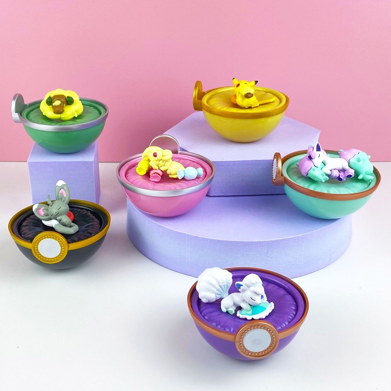 Set 6 Mô Hình Đồ Chơi Nhân Vật Trong Phim Hoạt Hình "Sleep Eevee Pikachu"