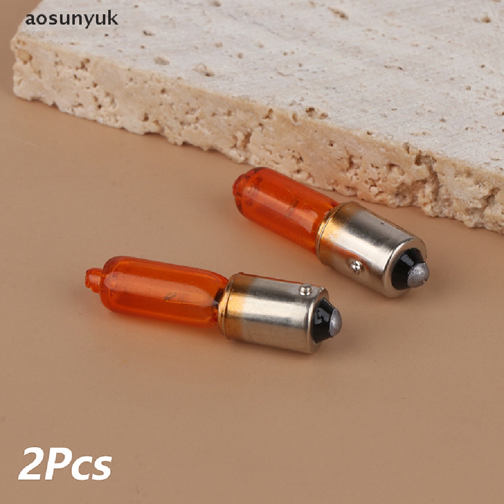 Set 2 Bóng Đèn Aosunyuk 12v 21w Ánh Sáng Hổ Phách Dành Cho Ô Tô Xe Máy Scooter