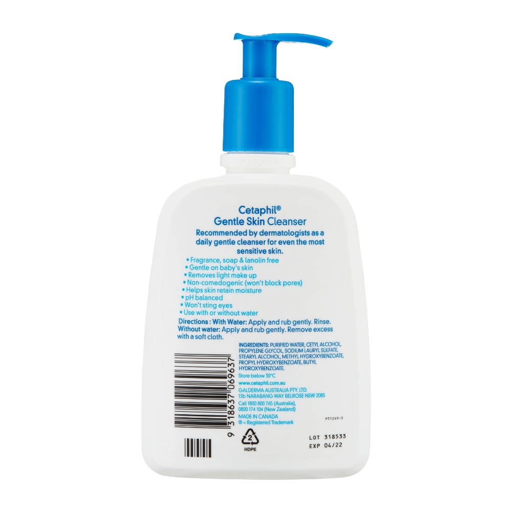 Sữa rửa mặt dịu nhẹ Cetaphil gentle skin cleanser 500ml