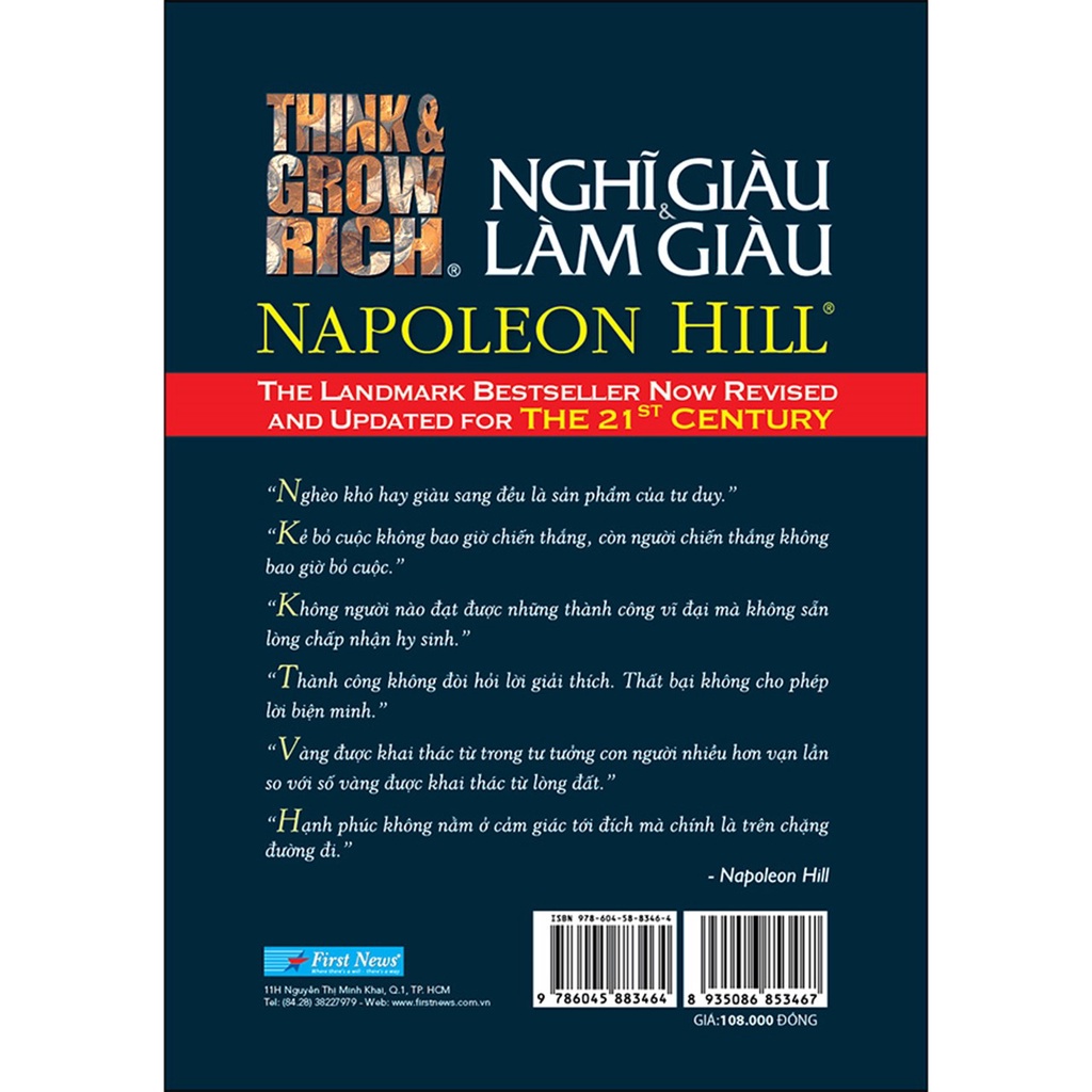 Sách - Nghĩ Giàu Và Làm Giàu - Think and Grow Rich - First News