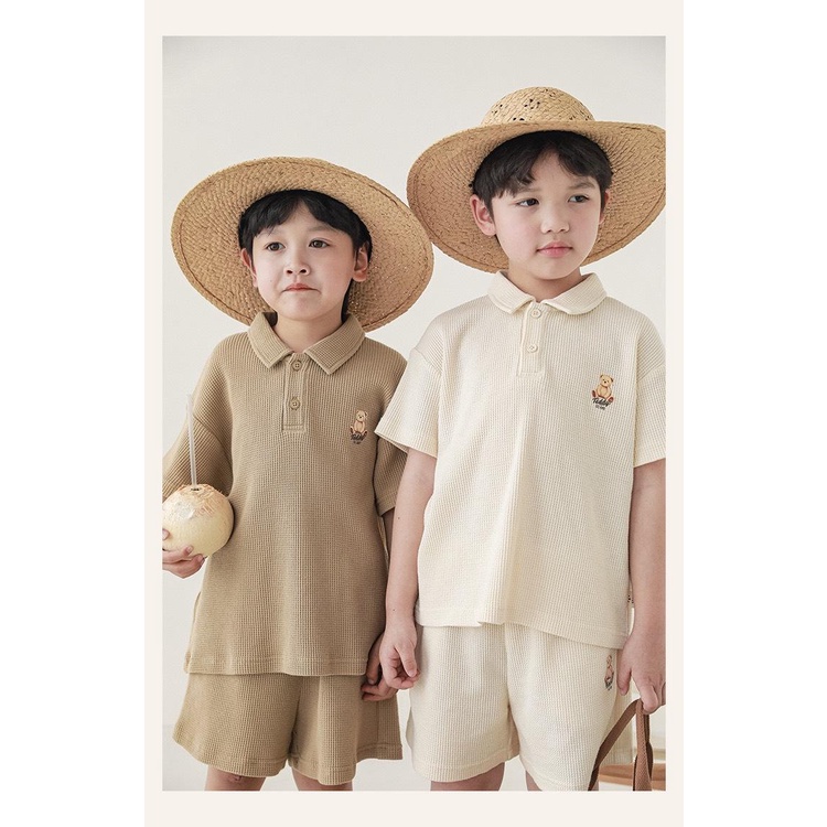 Set bé trai vải thun waffle siêu xịn