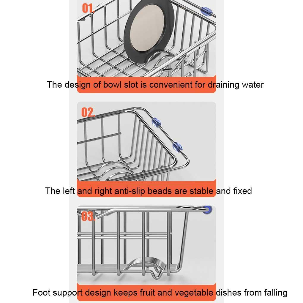Rổ Rửa Rau Củ Quả Bằng Thép Không Gỉ Tiện Dụng Cho Nhà Bếp