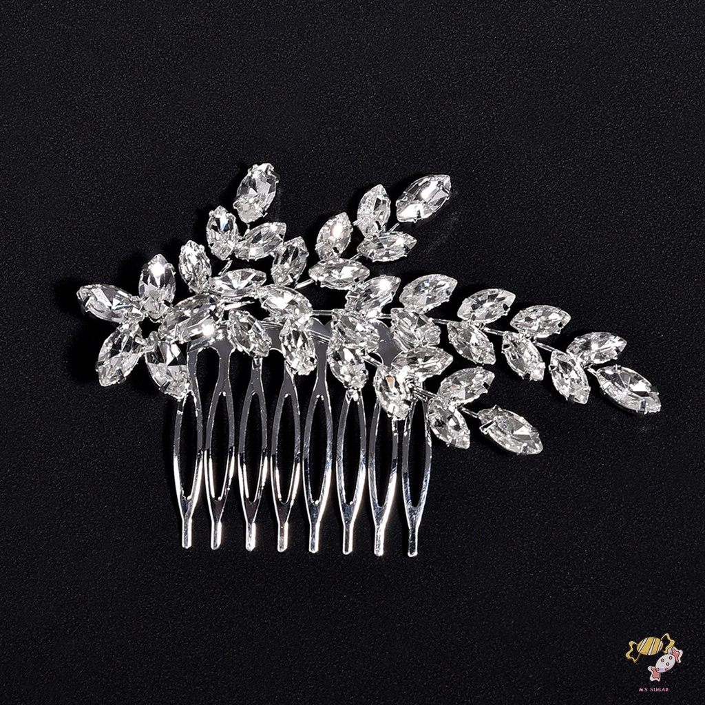 YADORNOS Lược Cài Tóc Hình Vương Miện Đính Đá Kính Lấp Lánh Cho Cô Dâu