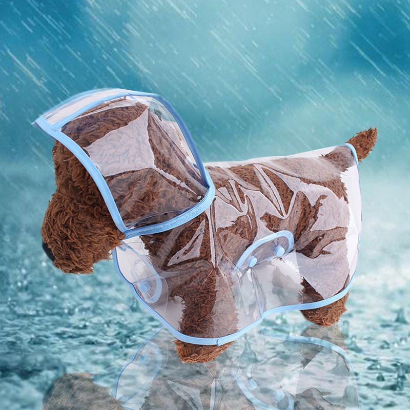 Áo Mưa Trong Suốt Có Mũ Trùm Tiện Dụng Dành Cho Cún Cưng