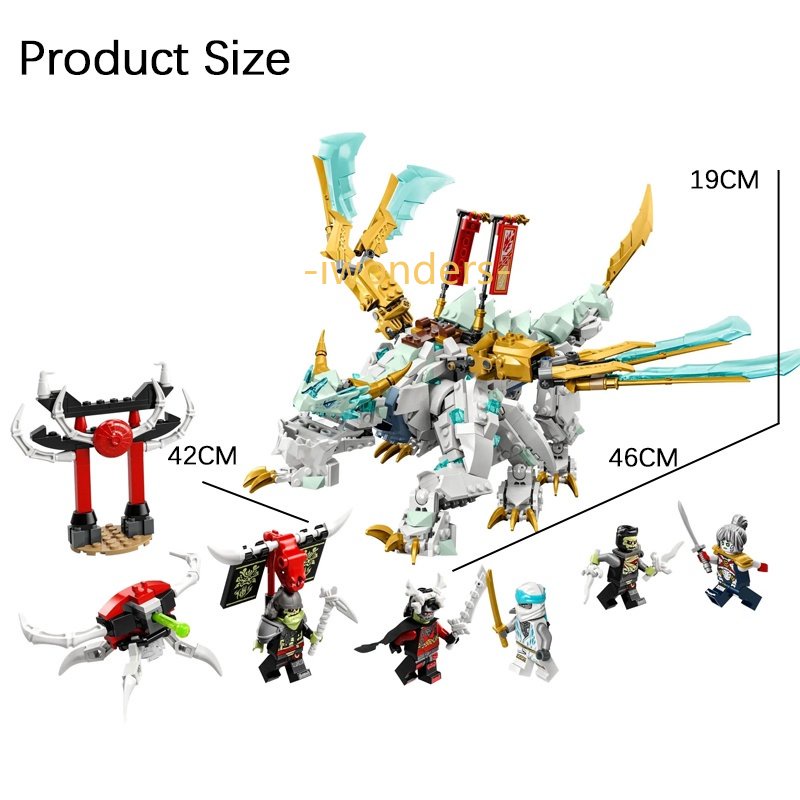 Ninjago Zane Của Băng Rồng Sinh Vật 71786 Khối Xây Dựng Lloyd's Golden Ultra Dragon Mẫu Đồ Chơi Bé Trai Quà Tặng