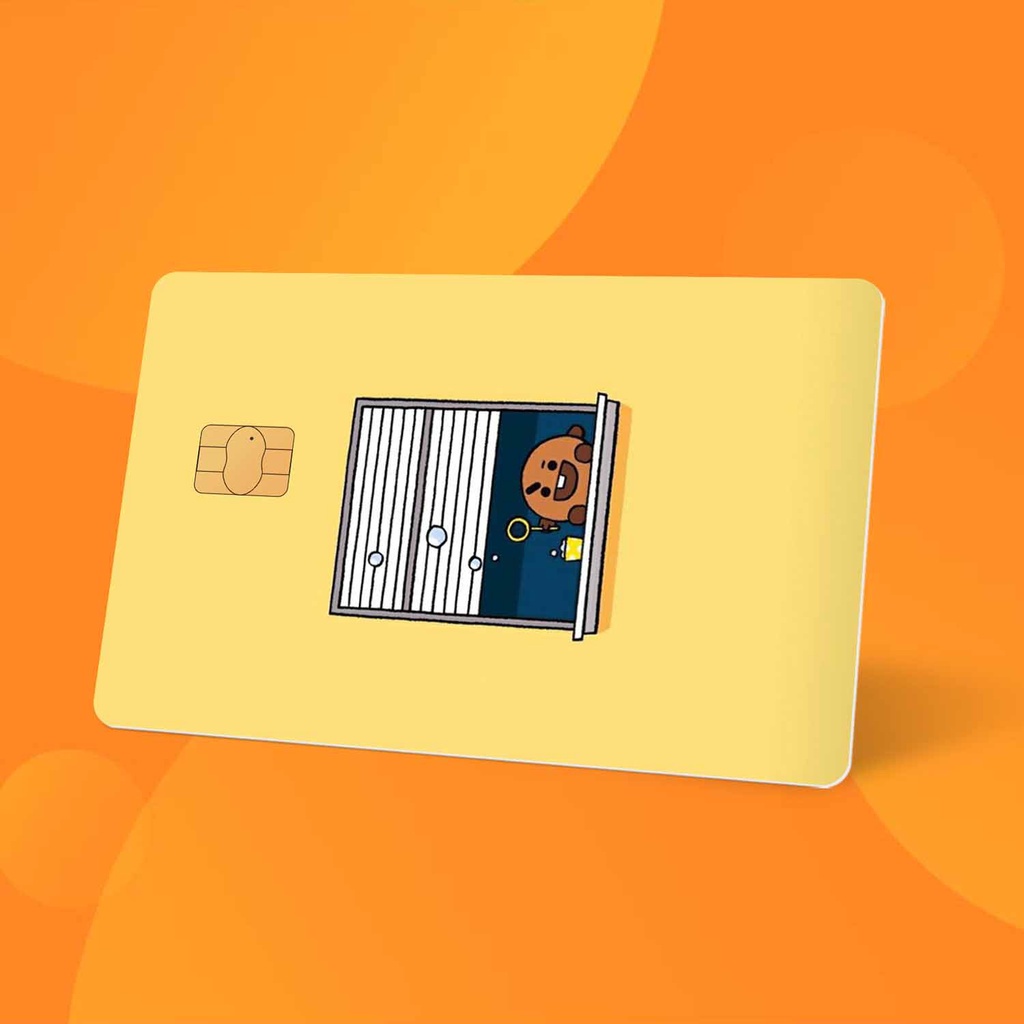Miếng Dán Thẻ Card Shooky BT21 BTS | SKIN ATM, Thẻ Chung Cư Trang Trí - Chất Liệu Decal Vinyl Chống Nước