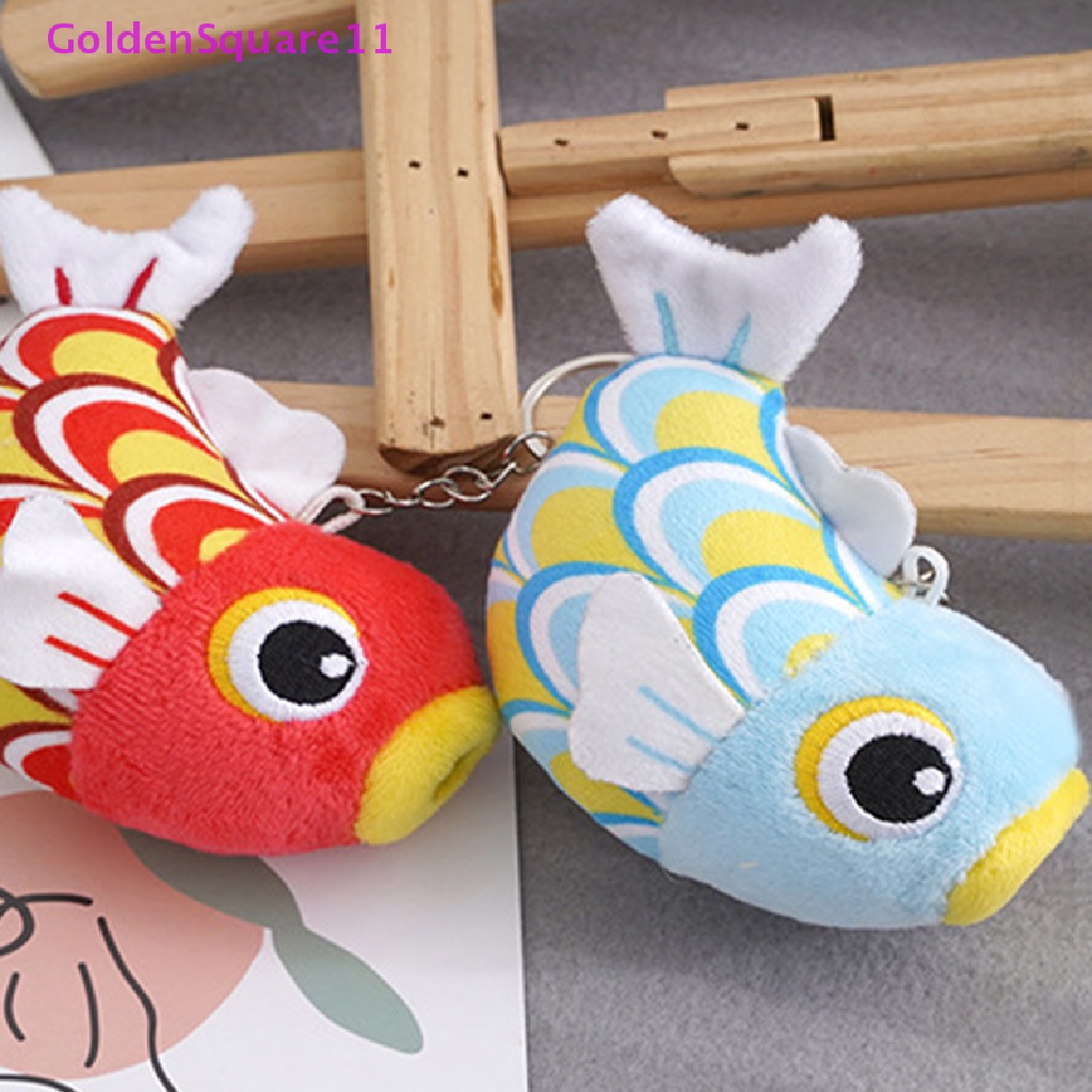 Móc Khóa Hình Cá koi Nhồi Bông Màu Vàng Kim Dễ Thương