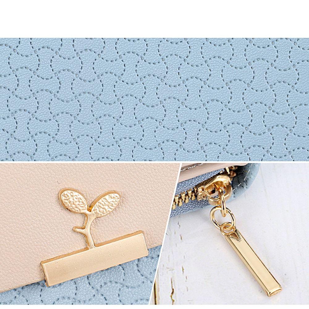 Ví Cầm Tay Thương Hiệu Thiết Kế Chiếc Lá Có Khóa Kẹp Dành Cho Bạn Nữ