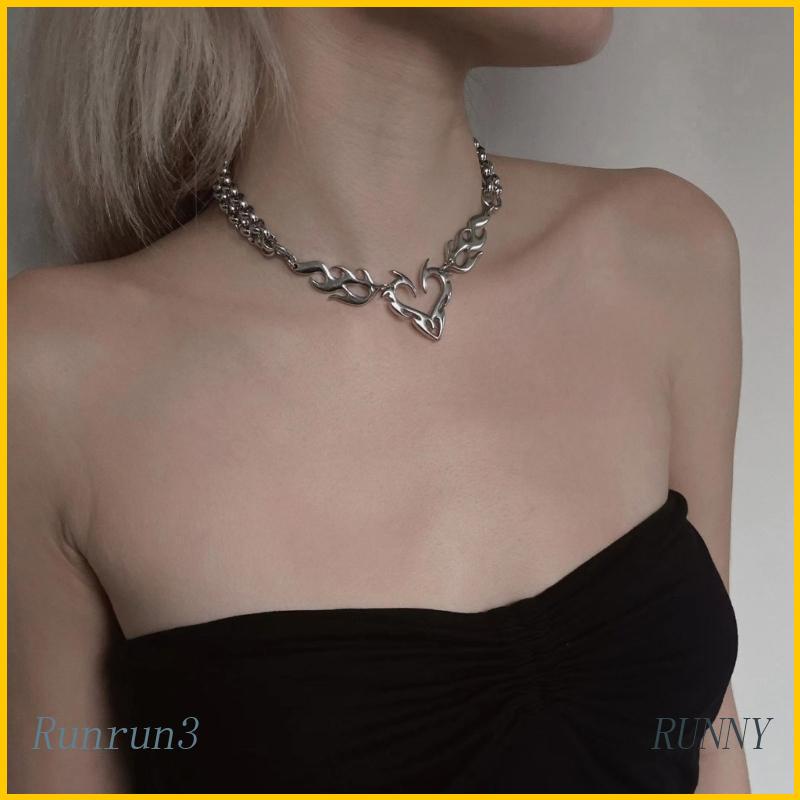 Vòng Cổ Choker Mặt Hình Ngọn Lửa Phong Cách Gothic Thời Trang Cho Nữ