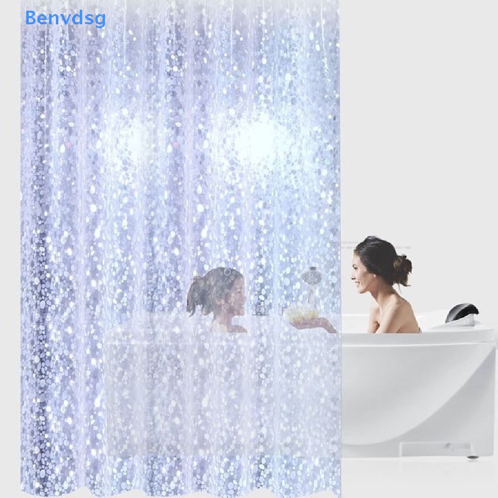 Rèm Che Bồn Tắm 3D Chống Thấm Nước Kèm 12 Móc Treo Tiện Dụng Trang Trí Nhà Cửa
