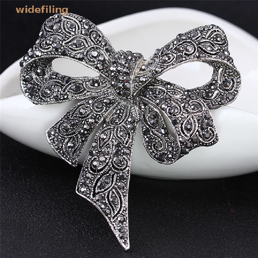 Ghim Cài Áo Hình Nơ Đính Đá Pha Lê Nhân Tạo Thời Trang