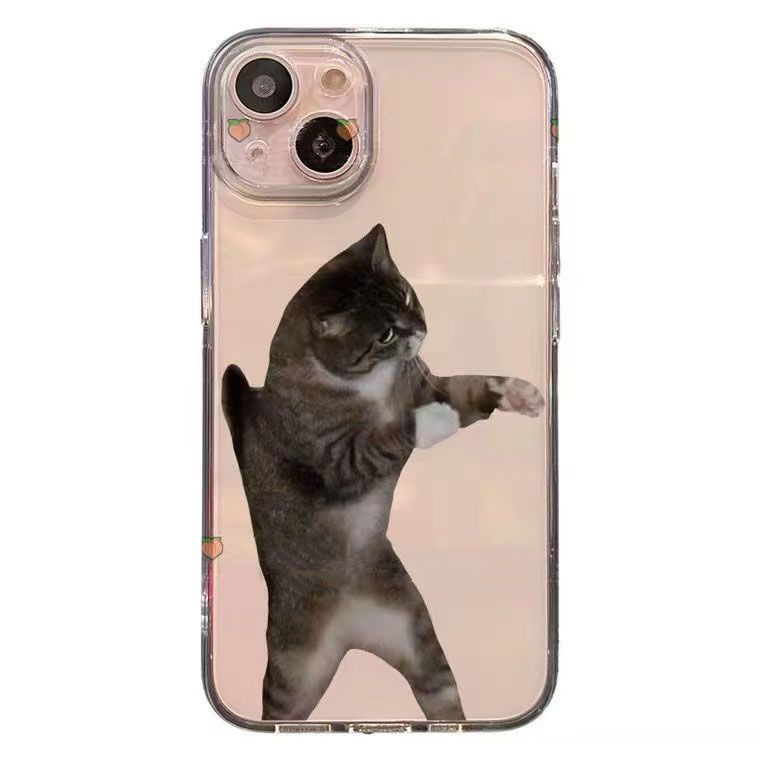 ✅Ốp Điện Thoại Silicon Dẻo Trong Suốt In Hình Mèo Biche Chống Sốc Cho iPhone 14 / 13 12Promax 11 xs 8p O3A6