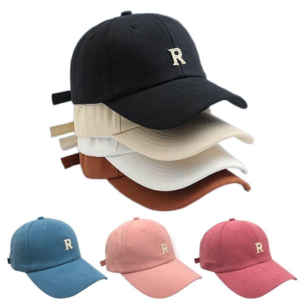 PINEVN Mũ Lưỡi Trai Màu Sắc Đơn Giản Thêu Chữ Phong Cách Retro