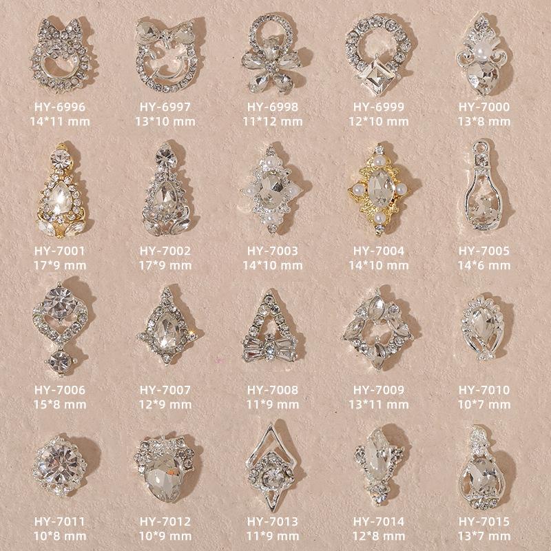 phụ kiện charm bạc đính móng siêu sáng mã 69