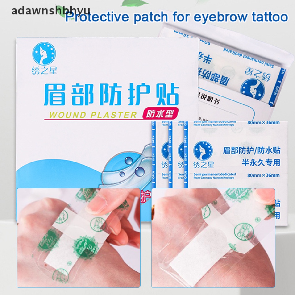 Bộ 10 Miếng Dán Bảo Vệ Lông Mày Chống Thấm Nước adawnshbhyu