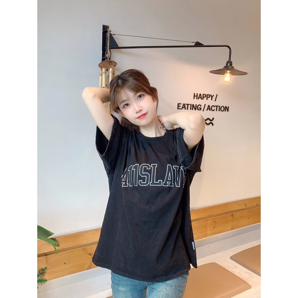 NRVP Áo Thun 100% Cotton Tay Ngắn Dáng Suông In Họa Tiết Hoạt Hình Phong Cách Hàn Quốc Cho Nữ