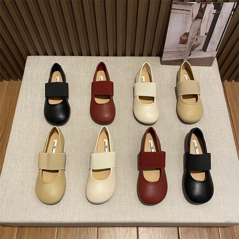 Giày Búp Bê Mary Jane Mũi Tròn Đế Bằng Mềm Mại Thời Trang Xuân Thu 2023 Cho Nữ