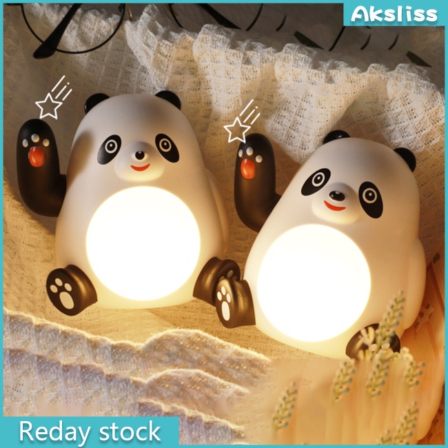 Đèn Ngủ Led Hình Gấu Trúc Hoạt Hình Sạc Usb
