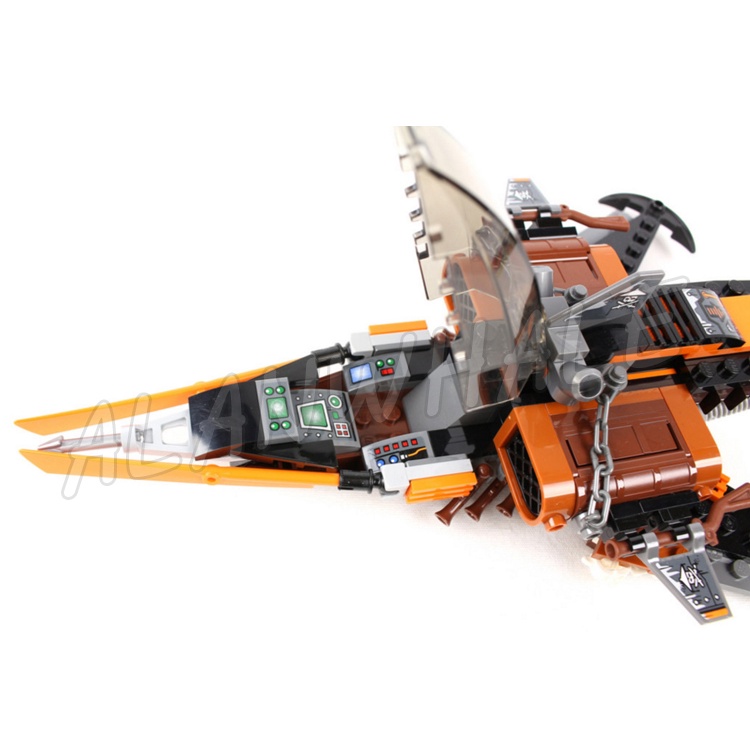 221 chi tiết Ninjago Máy bay Sky Shark Drone jetpack của Lloyd Flintlocke 10445 Đồ chơi lắp ráp cho trẻ em Bricks Tương thích với mô hình gạch 70601.
