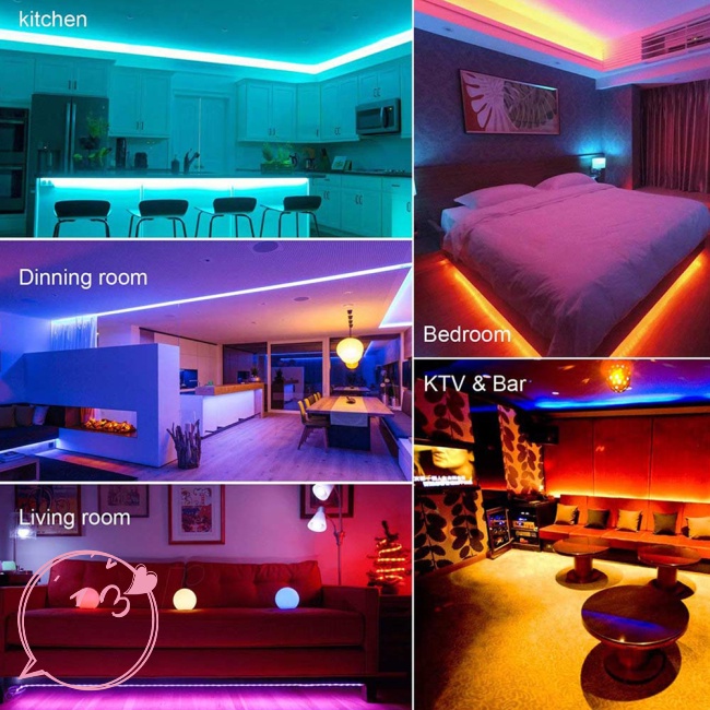 Dây Đèn Led 7 Màu HIUSSNGHA USB 5V Mềm Mại Trang Trí Phông Nền TV