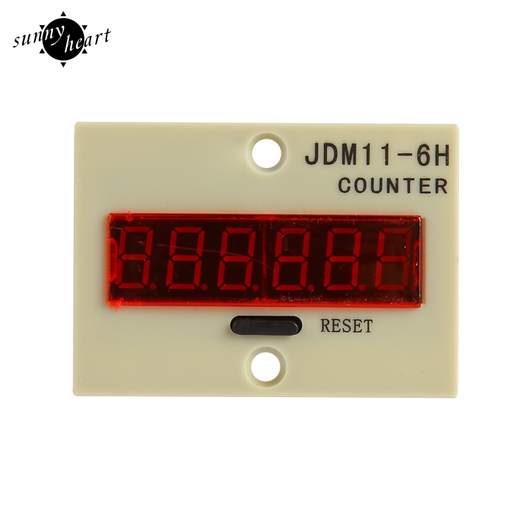 sunnyheart JDM11-6H DC 24V 6 Digits Electric Digital Display Counter Resettable Accumulator