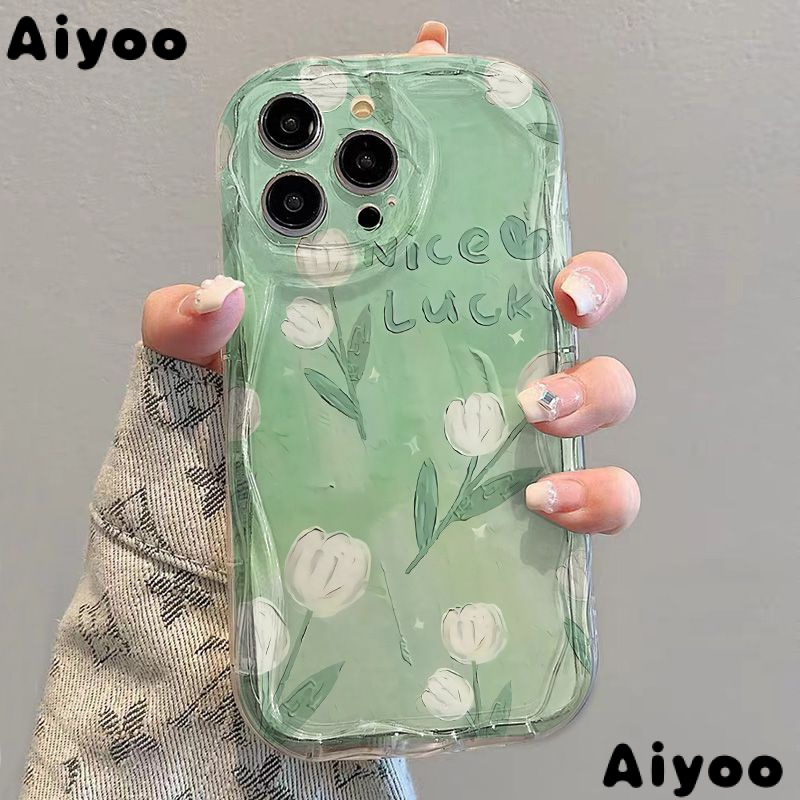 ✅Ốp Điện Thoại Mềm Trong Suốt Chống Sốc Họa Tiết Hoa Tulip Cho iPhone14 / 13promax 12 / 11 7 / 8p xs Q8HF