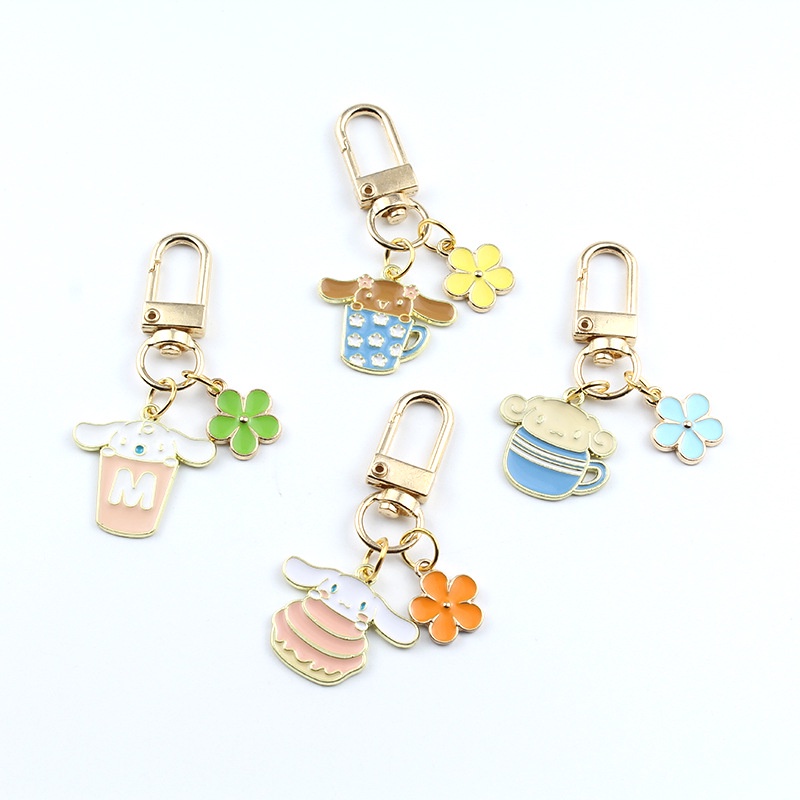 Móc Khóa Nhỏ Giọt Tự Làm Hình Chú Chó Cinnamon Hoạt Hình Đáng Yêu