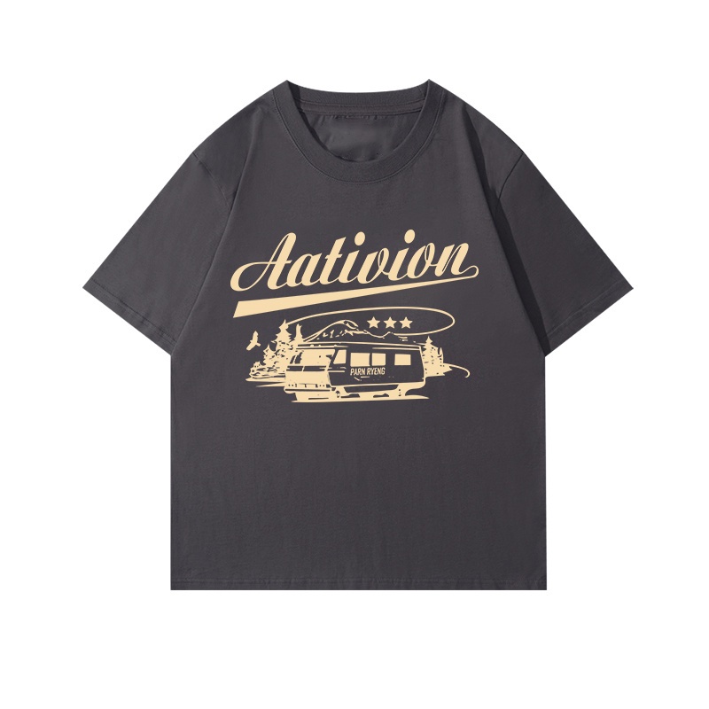 NRVP Áo Thun 100% Cotton Tay Ngắn Dáng Suông In Họa Tiết Dễ Phối Đồ Thời Trang Phong Cách Hàn Quốc Cho Nữ